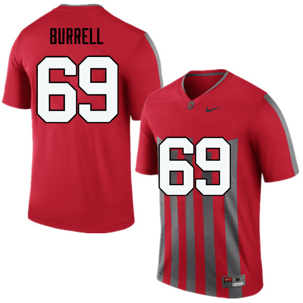 Men Ohio State Buckeyes #69 Matthew Burrell College Football Jerseys Game-Throwback